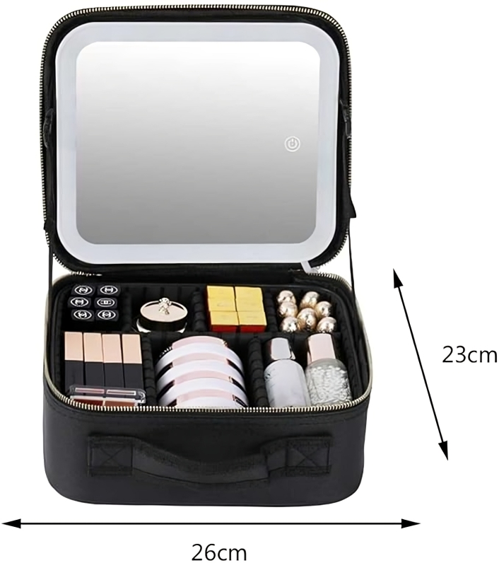 Organizador de maquillaje con espejo y luces LED