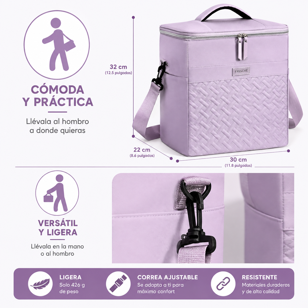 Bolso termico tipo cava / lonchera