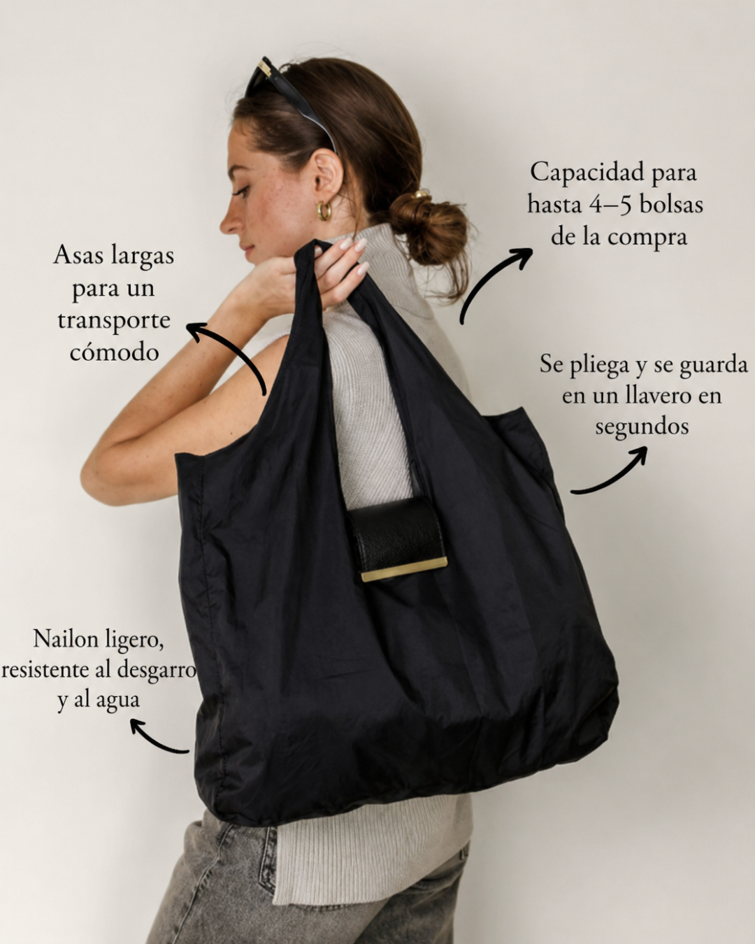 Bolsa Plegable Premium – Ligera, Resistente y Siempre Contigo